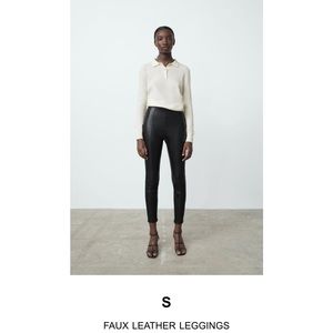 Zara | pleather skinny pants / size S